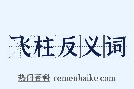 飞柱反义词是什么意思的图片